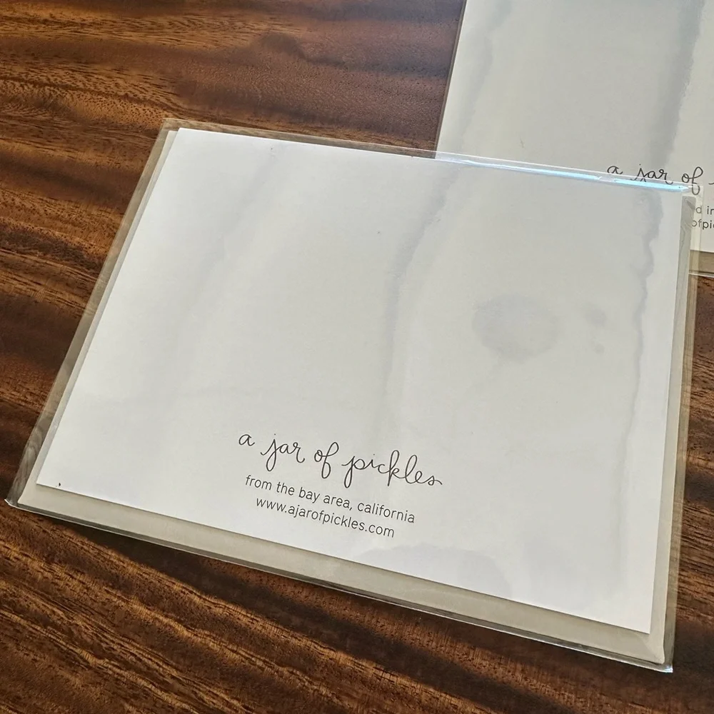 Greeting card set of 16, A Jar of Pickles